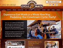 Tablet Screenshot of cowtowncycleparty.com